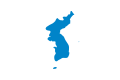 Bandera de la unificación coreana, como bandera no oficial (1991-act.)