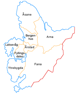 Kart over Åsane