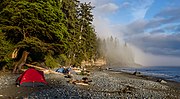 Thumbnail for File:Campsite at Mystic Beach, Vancouver Island, Canada.jpg