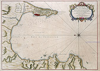 Map of Gibraltar and the Bay of Gibraltar, 1756