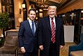 Conte met de Amerikaanse president Donald Trump in Charlevoix, Canada, 9 juni 2018