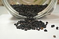 Dried elderberries ready to be steeped into tea