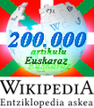 200 000e article sur Wikipedia en basque, 4 septembre 2014.