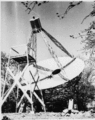 Antenna costruita in casa da Grote Reber a Wheaton, nell'Illinois, (1937), secondo radio telescopio al mondo e primo radio telescopio parabolico