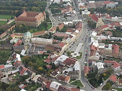 Letecký pohled na centrum města