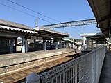 伊賀鉄道ホーム（2022年4月、近鉄大阪線のりばから）