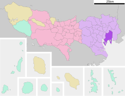 Lokasi Kōtō di Prefektur Tokyo