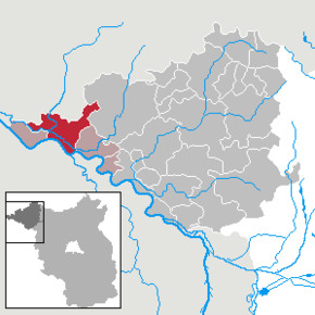 Poziția orașului Lenzen (Elbe) pe harta districtului Prignitz