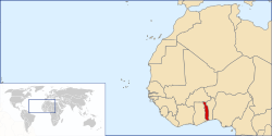 Localización de Togo