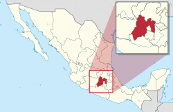 Местоположба на Сојузна држава Мексико