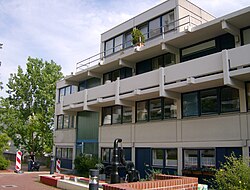 Israelilaisten urheilijoiden majoitusrakennus Münchenin olympiakylässä.