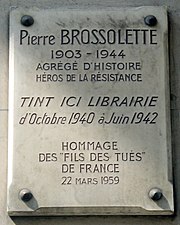 Plaque au no 89.