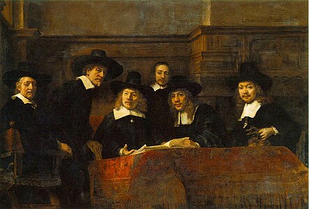 Rembrandt, Los síndicos de los pañeros, 1662