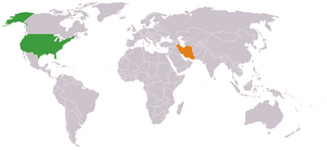 Mapa indicando localização do Estados Unidos e dos Irã.