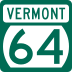 Vermont Route 64 marker