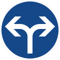 Zeichen 209-31 vorgeschriebene Fahrtrichtung – rechts und links