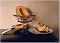 5. Mauro David hiperrealista festménye, a Sárgadinnye ólomüvegben (Fruttiera di cristallo con meloni) (javítás)/(csere)