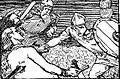 Торкель Клюпп убивает Сигурда Слюну. Иллюстрация Кристана Крога к «Саге о Харальде Серая Шкура»