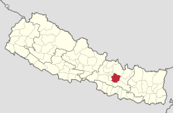 Vị trí huyện Kavrepalanchok trong khu Bagmati