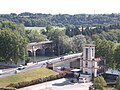 Le pont-canal de Béziers (canal du Midi) et le pont d'Occitanie.