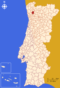 Poziția localității Guimarães