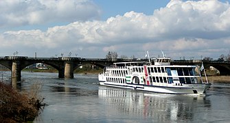 motor ship "Gräfin Cosel" on the Elbe in Pirna