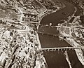 zerstörte und provisorisch wiederhergestellte Moselbrücken 1945
