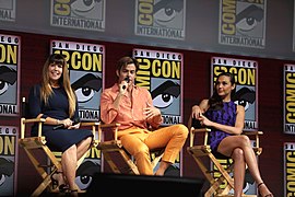 Patty Jenkins, Chris Pine & Gal Gadot (43043419984).jpg