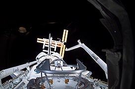 Space Shuttle Discovery approaching ISS, STS-116 (11 December 2006)