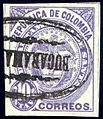 English: Postmark of Bucaranga in 1887