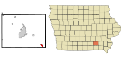 Location of Eldon, Iowa