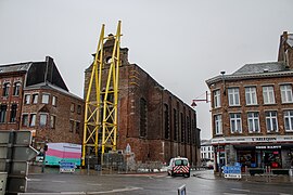 L'église des Récollets après l'incendie de 2022.