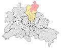 Deutsch: Wahlkreis Pankow 1 für die Wahlen zum Abgeordnetenhaus von Berlin. Stand 2006