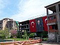 Turkish flags and portrait of Gazi Mustafa Kemal