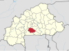 Localisation de la province du Ziro au Burkina Faso.