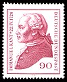 Paint from the left on german stamp for 250 jears of birth