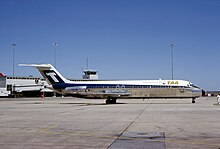 Douglas DC-9 en el aeropuerto internacional Tullamarine de Melbourne (1978)