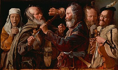 Georges de La Tour, Rixe de musiciens, vers 1625-1630.