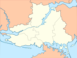 Vynohradove is located in Kherson Oblast