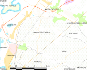 Poziția localității Lalande-de-Pomerol