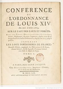 Ordonnance de 1669 sur les Eaux et Forêts