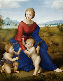 La Madone à la prairie, c 1505-06. Raphael. Kunsthistorisches Museum, Vienne