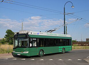 Solaris Trollino trådbuss i Landskrona, år 2005