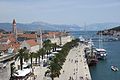 View of Trau/Trogir with the Venetian architecture of the port area.