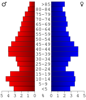 Bevolkingspiramide Harrison County