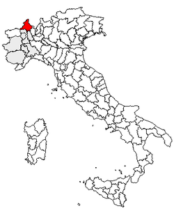 Placering af Verbano-Cusio-Ossola i Italien