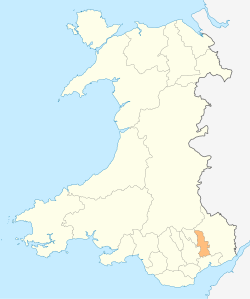 托法恩在威尔士的地理位置