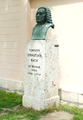 Bach memorial in Weimar opposite his living house