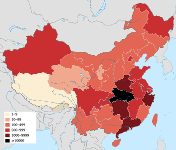 Número de casos na China.