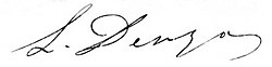 Luigi Denzas signatur